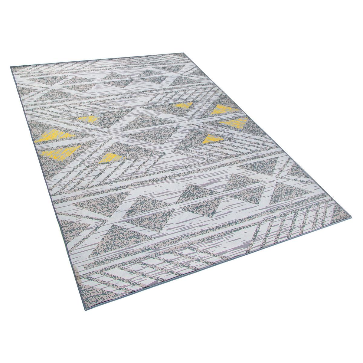 KURZFLOR-TEPPICH Kargi 230/160 cm - Grau, Kunststoff (160/230cm) - Beliani