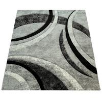 KURZFLORTEPPICH, abstrakt, Florhöhe 12 mm, Hellgrau, 80 x 150 cm - Grau, Textil (150/80cm) - KADIMA DESIGN