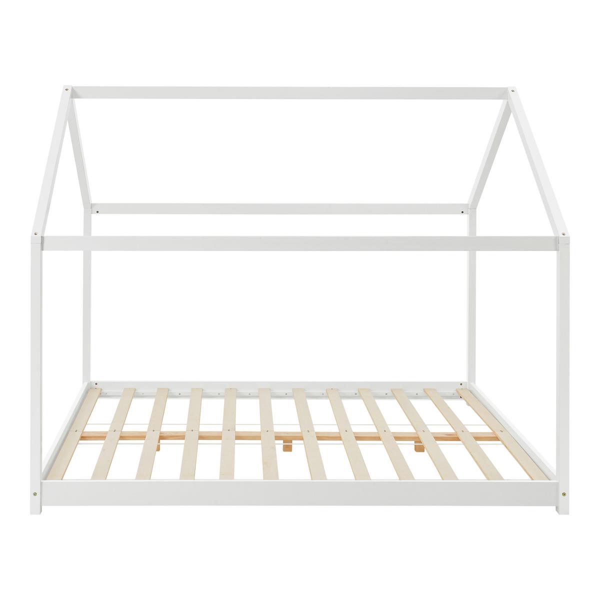 HAUSBETT Cerro - Weiß, Holz (160/200cm) - [en.casa]