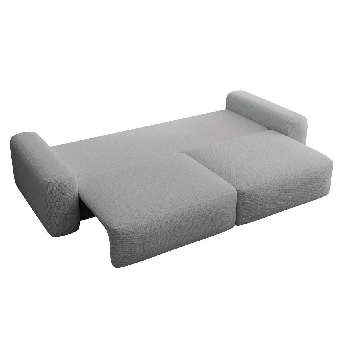 SCHLAFSOFA Carnos Grau Chenille - Schwarz/Grau, Kunststoff/Textil (257/82/105cm) - Selsey