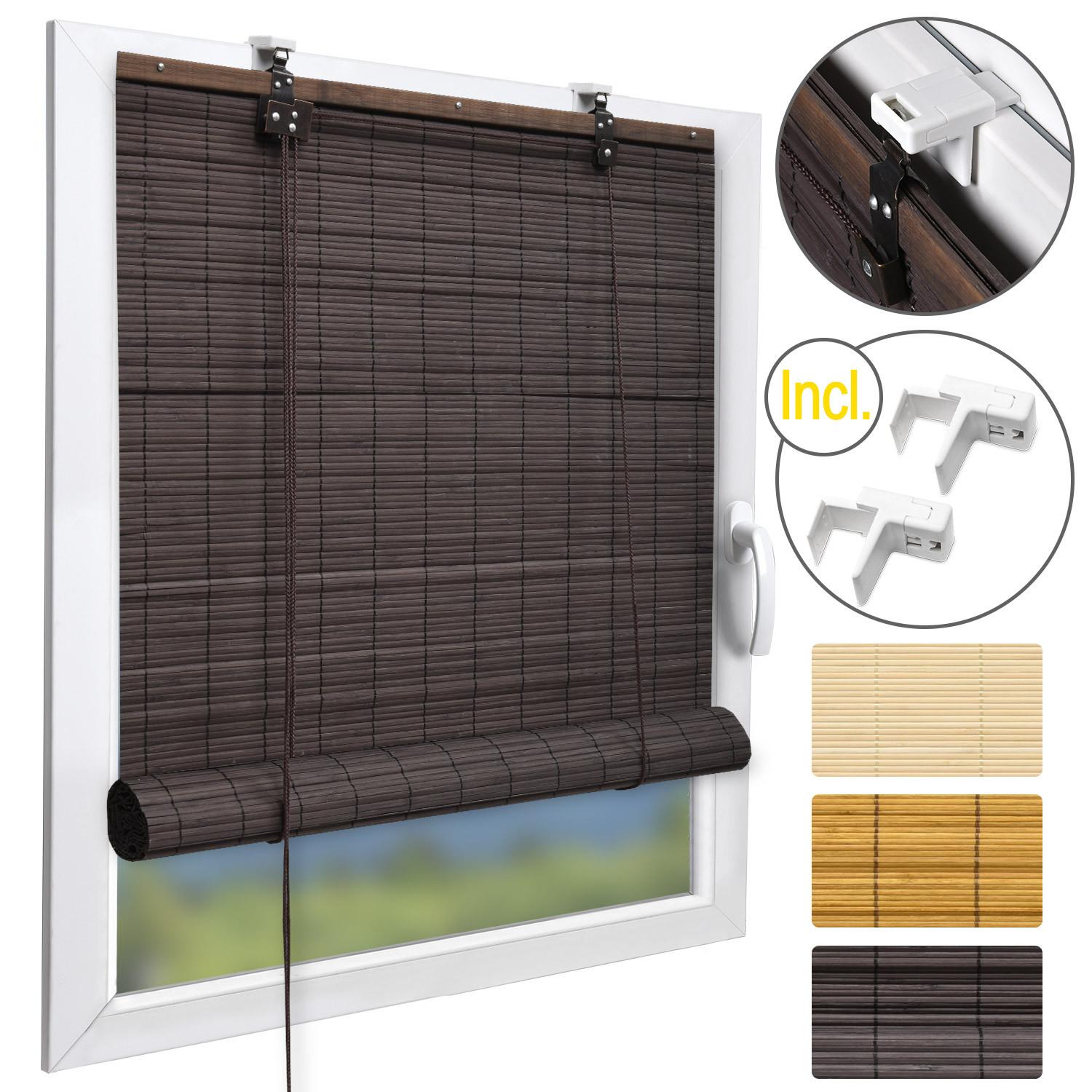 BAMBUSROLLO SolDecor B86 120x160cm Braun - Dunkelbraun, Holz (120/160cm) - Sol Royal