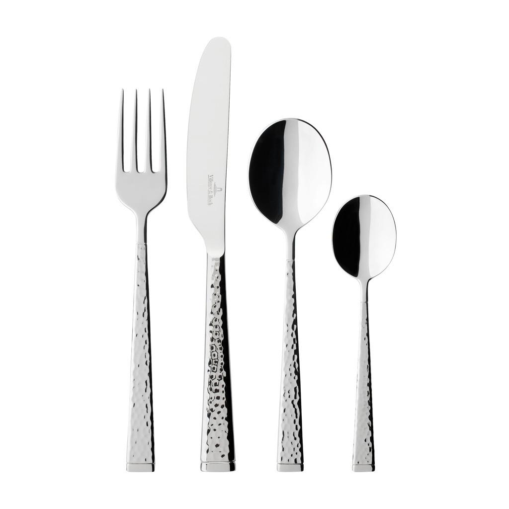 TAFELBESTECK Blacksmith silber 24-tlg. - Silberfarben, Metall - Villeroy & Boch