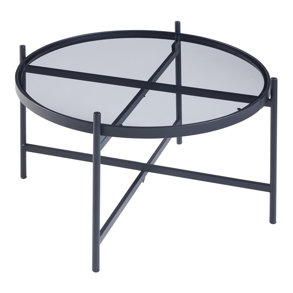 COUCHTISCH Lier 39.5/61 cm - Schwarz, Metall (61/61/39.5cm) - [en.casa]