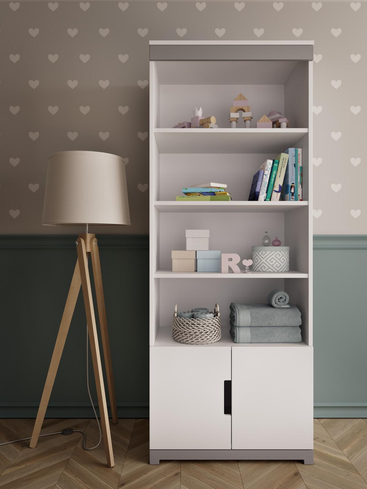 KINDERREGAL Tomi Weiß 70\180\44 - Weiß, Holzwerkstoff (70/180/44cm) - RAUMHIRSCH FURNITURE