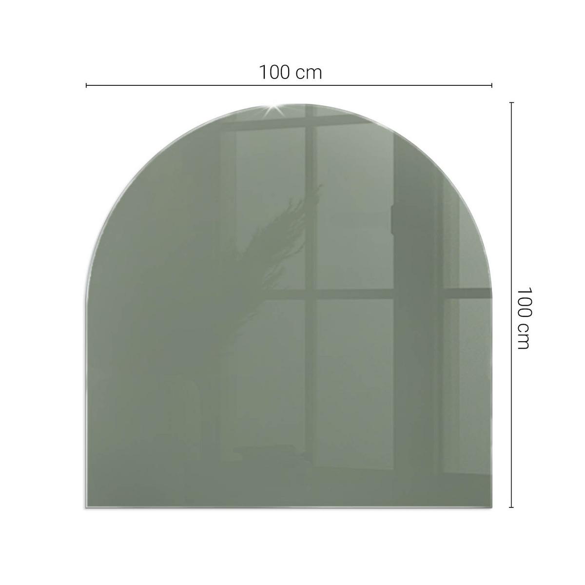 GLASPLATTE für Kamin 100x100 cm - Grün, Glas (100/100/0.4cm) - TULUP