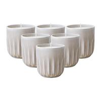 DUFTKERZEN BEACH VIBES Perlemor Home Sand beige ø 8,5 x 9 cm 6er Set - Beige, Naturmaterialien/Keramik (9cm) - like.Villeroy & Boch
