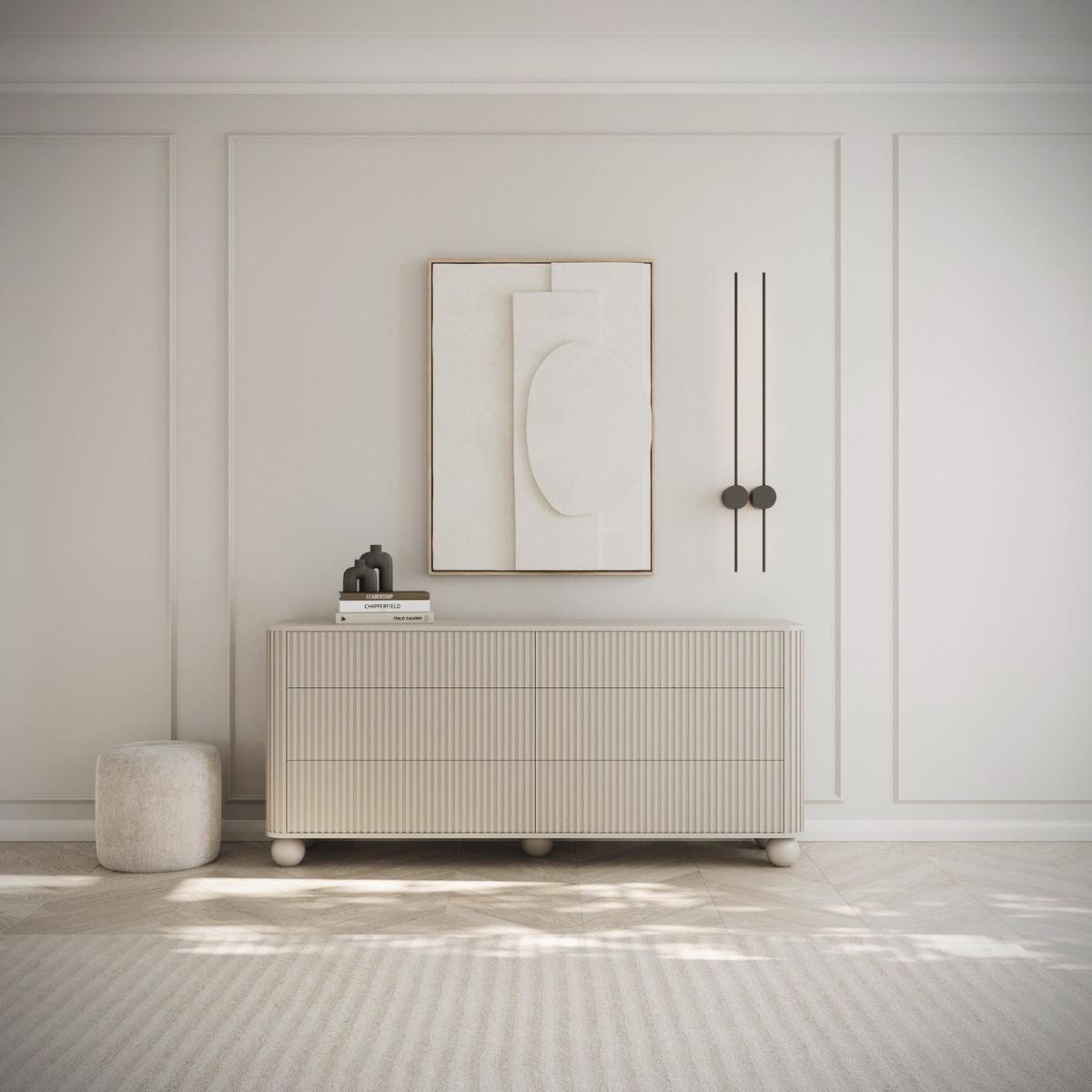 KOMMODE Arvello Greige 168 cm - Taupe, Holz/Holzwerkstoff (168/83.8/38cm) - Selsey