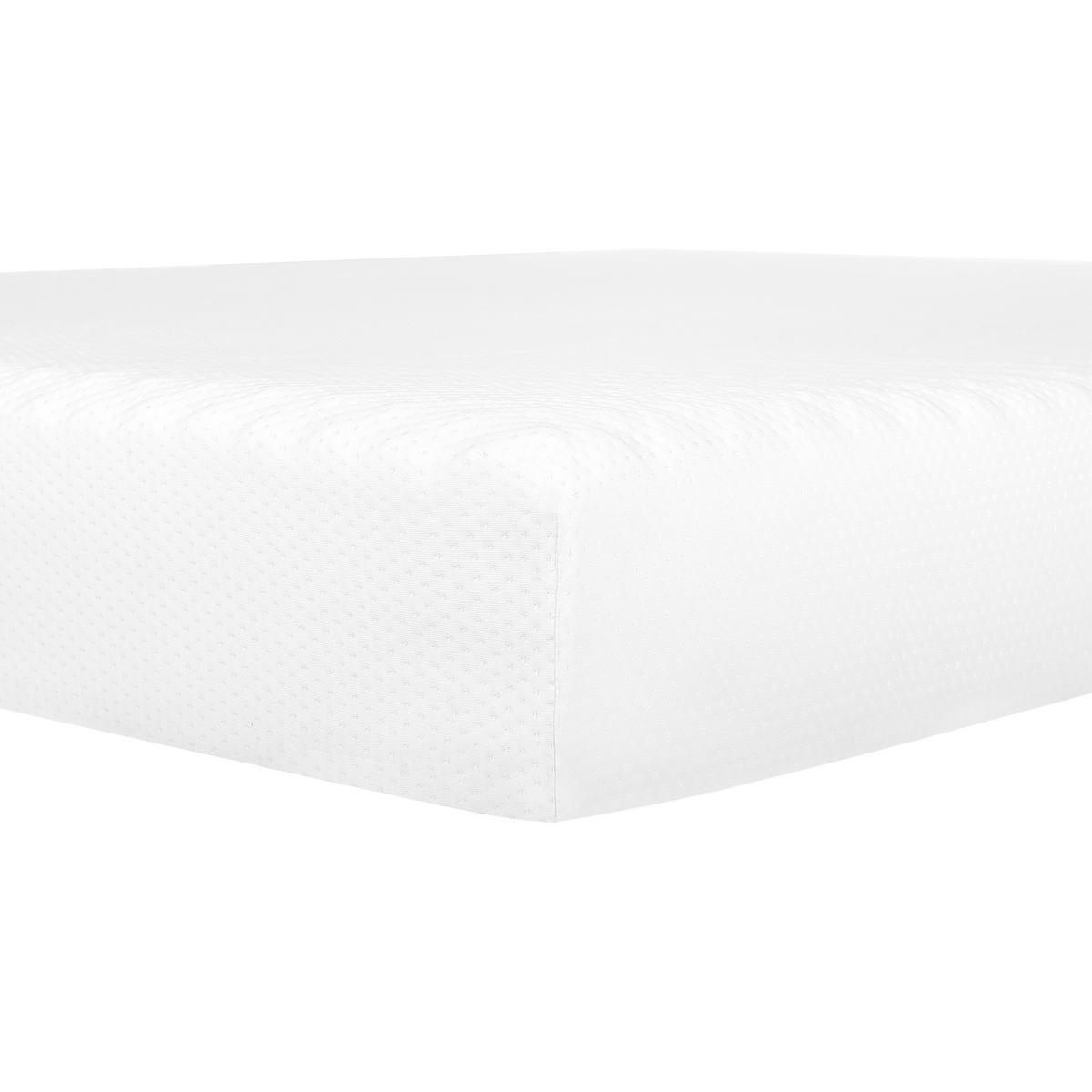 SCHAUMMATRATZE H2/3 Mittel 140/200 cm Pearl - Weiß, Textil (140/200cm) - Beliani