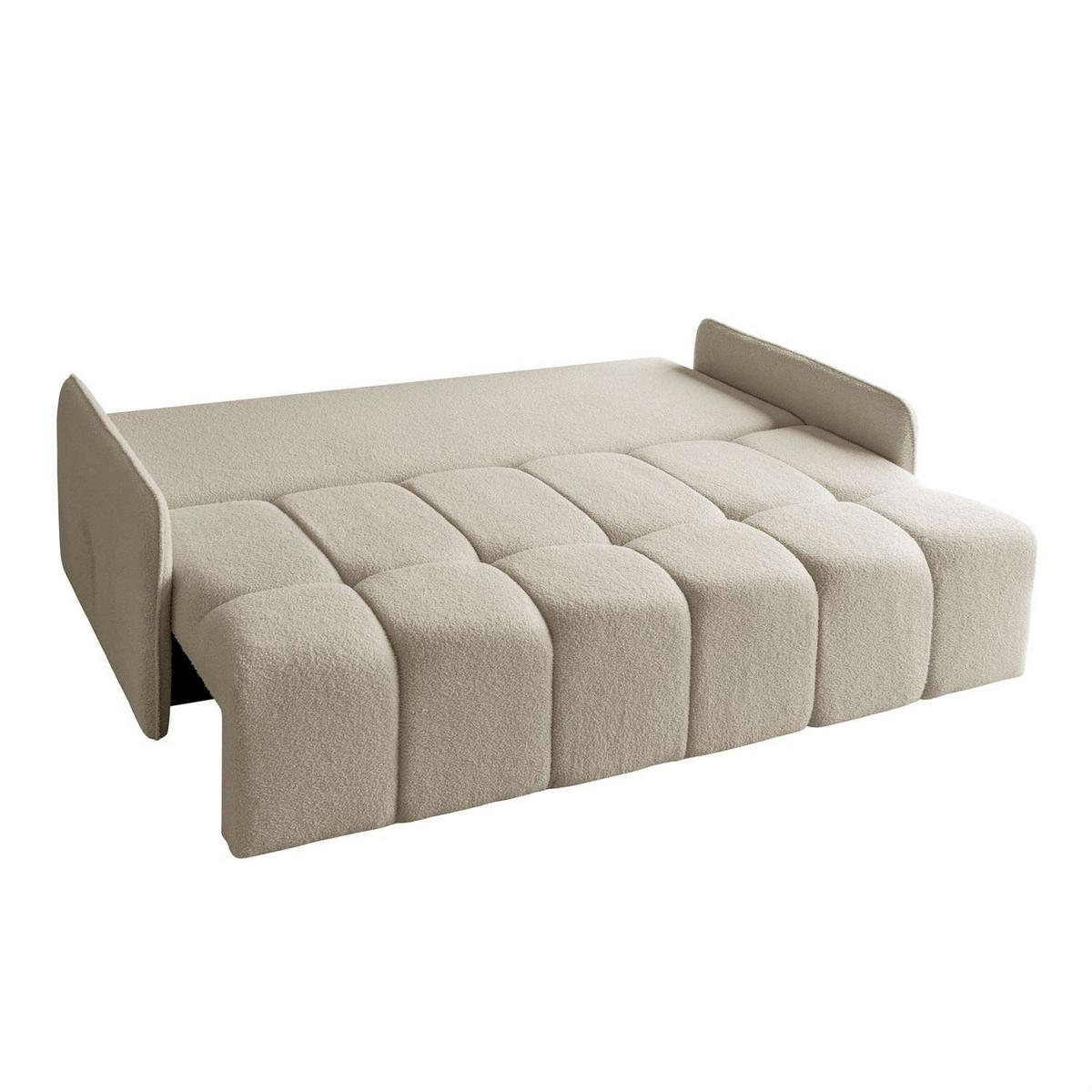 SCHLAFSOFA Morena, zweisitzig, mit Schlaffunktion, Quelle 16 - Ecru, Textil (207/90/90cm) - Lookway