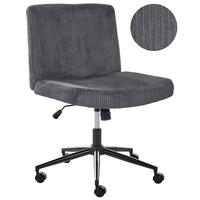 SCHREIBTISCHSTUHL Cord Grau Geddes - Grau, Textil (59/85/71cm) - Beliani