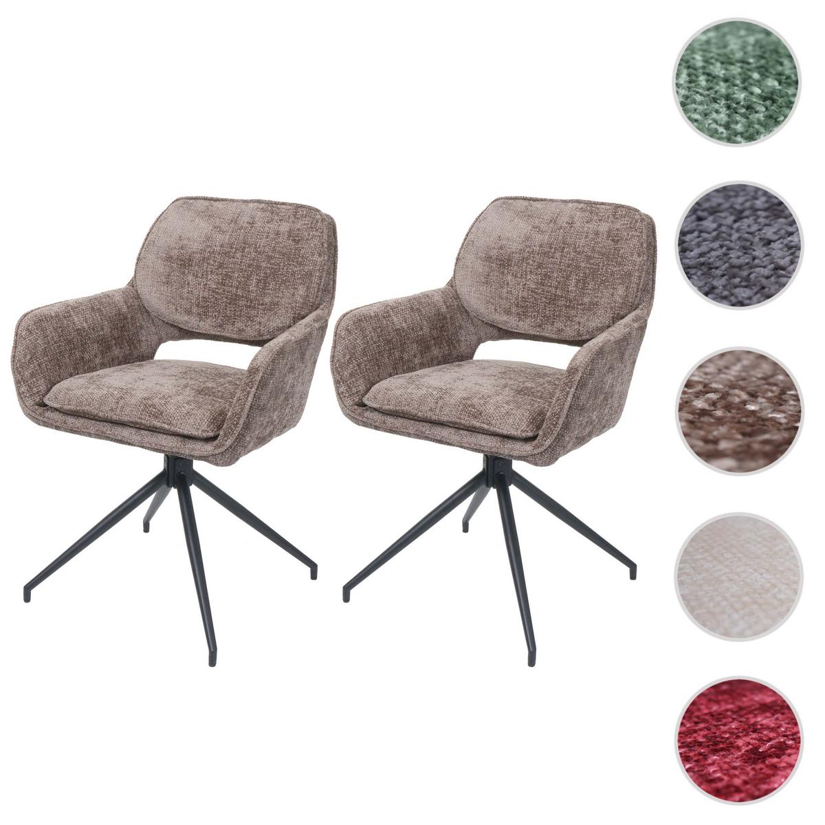 ESSZIMMERSTUHL Braun 2er-Set - Braun, Textil (57/86/61cm) - MCW