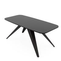 AUSZIEHTISCH FENTO 180/90/76 cm, Schwarz - Schwarz, Holzwerkstoff/Metall (90/180/76cm) - Idohome