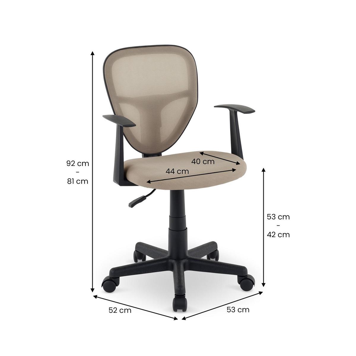 KINDERDREHSTUHL STUDIO taupe - Taupe, Textil (53/92/52cm) - IDIMEX