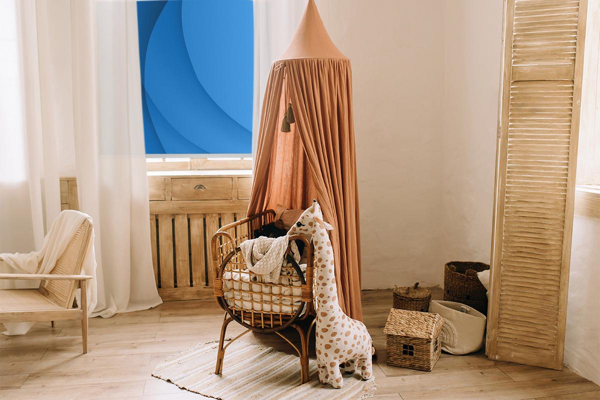 INNENROLLO - Fensterrollo - Rollo - 150x140 cm - Blaue Wellen - Blau, Kunststoff (150/140/0.5cm) - TULUP