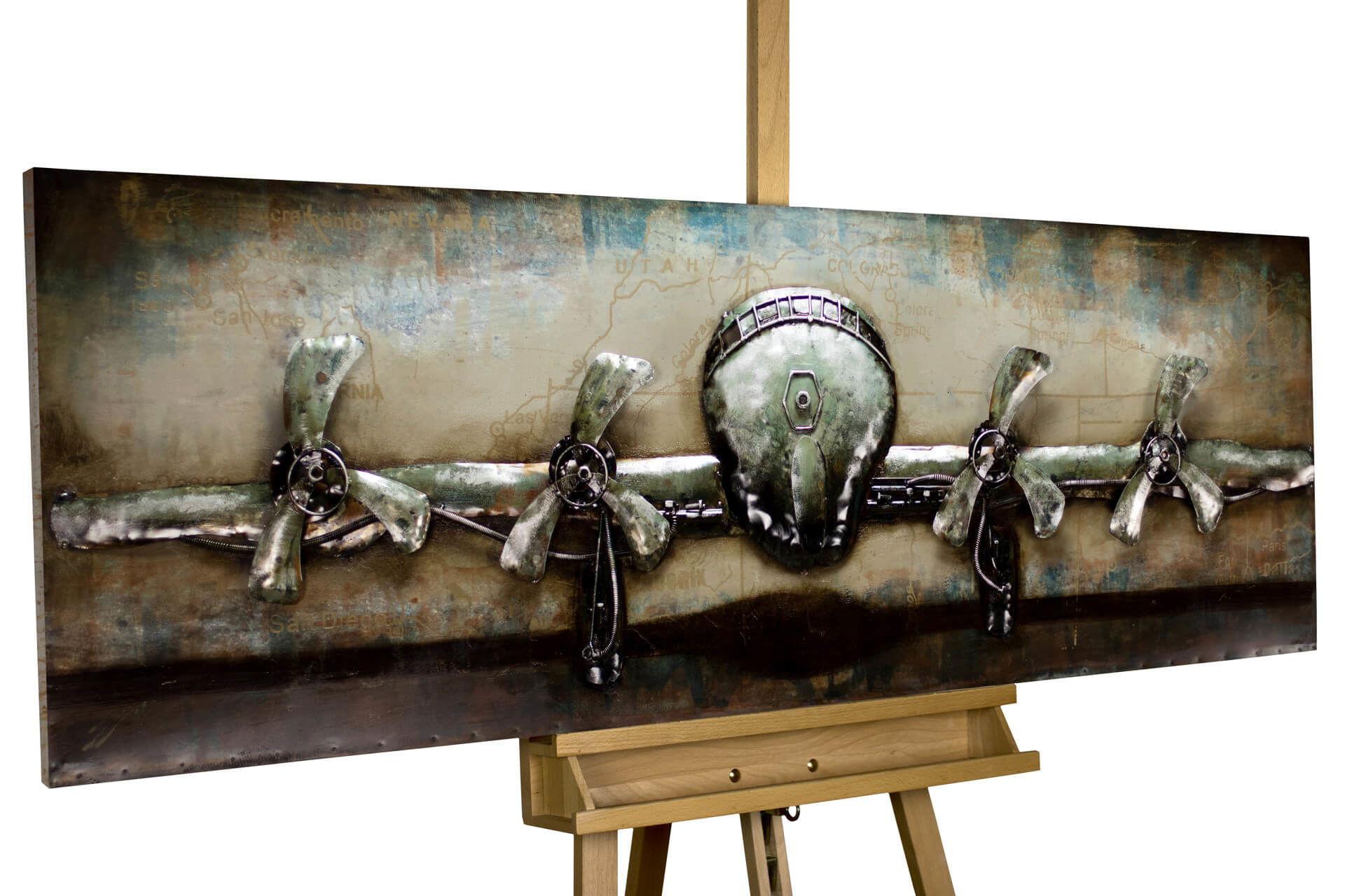 METALLBILD Beige 144/44 cm - Beige, Metall (7.6/44cm) - KUNSTLOFT