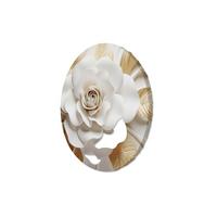 RUNDES BILD Weiß 60/60 cm - Beige/Weiß, Textil (60/60cm) - KUNSTLOFT