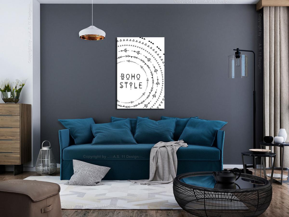 KUNSTDRUCK Schwarz-Weiß 40/60 cm - Schwarz, Textil (40/60cm) - KUNSTLOFT