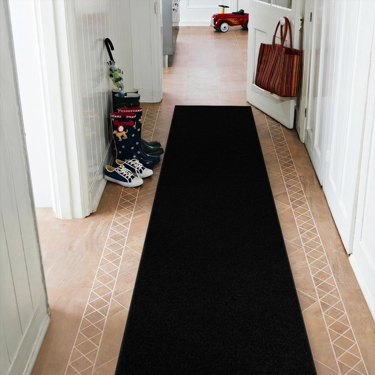 LÄUFER TRENDY 159 110/130 cm - Schwarz, Textil (110/130cm) - rugsX