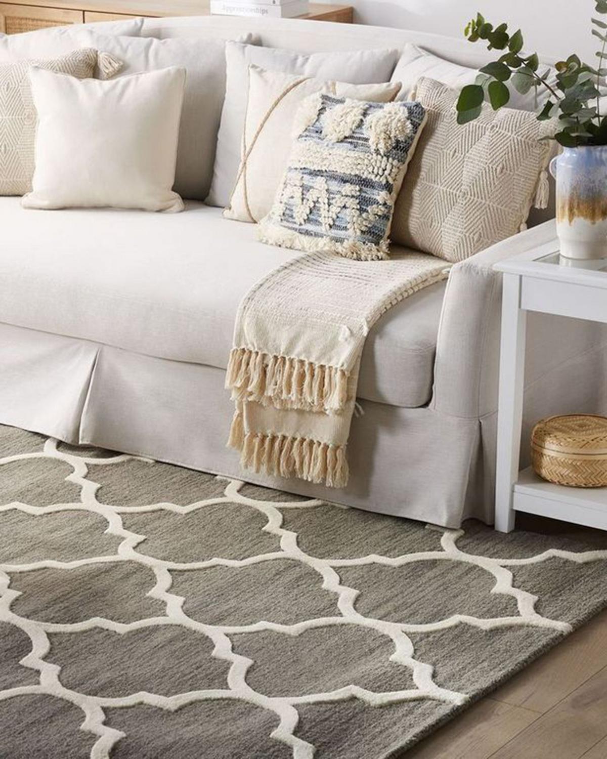 KURZFLOR-TEPPICH Yalova 230/160 cm - Grau, Textil (160/230cm) - Beliani