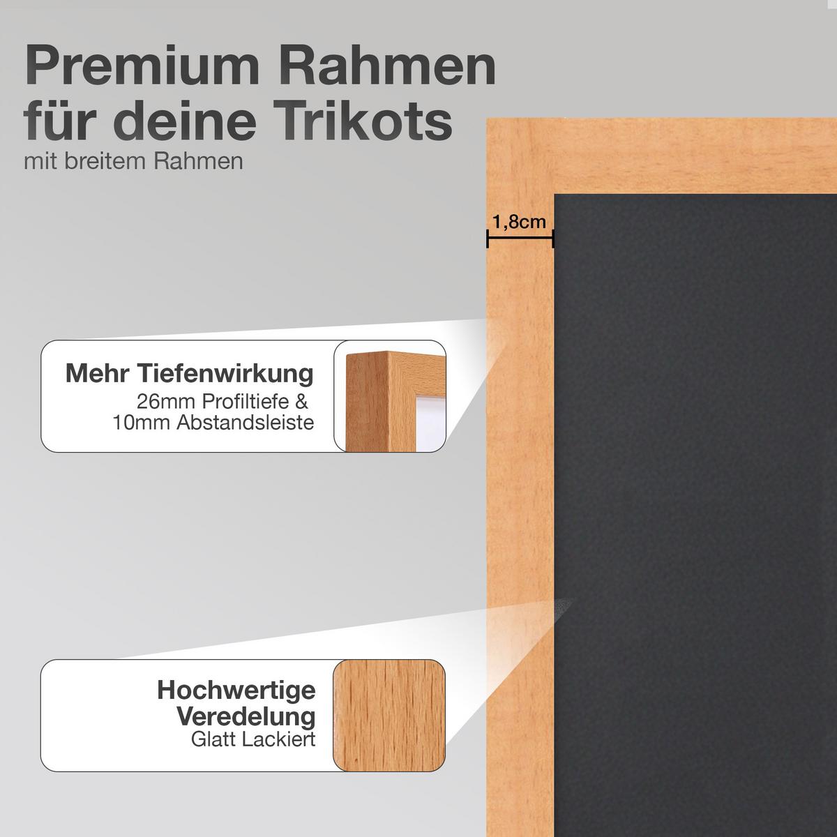 TRIKOTRAHMEN 60/80 mit schwarzem Hintergrund - Braun, Holz (60/80cm) - K-Möbel