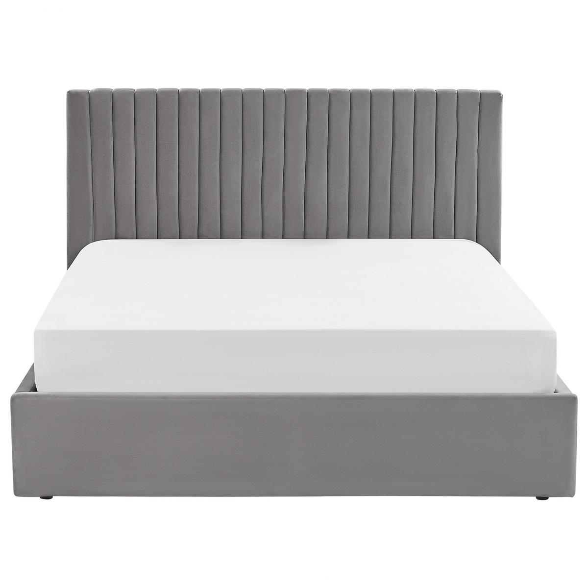 POLSTERBETT 160x200 cm Grau Vion - Grau, Textil (160/200cm) - Beliani