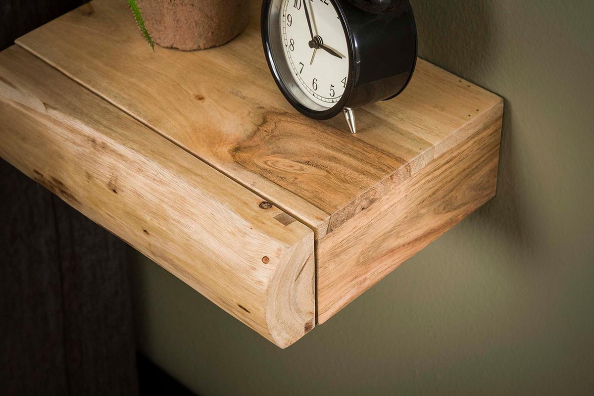 NACHTTISCH SESA 2ER SET Holz Akazie - Zwetschgeholzfarben, Holz (30/8/20cm) - KAWOLA