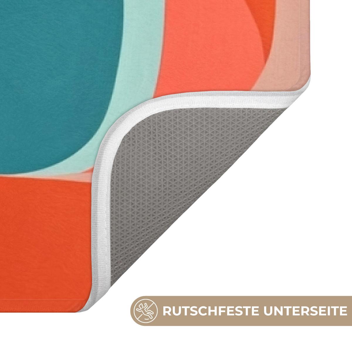 BADEMATTE Formen - Bunt - Abstrakt - Flugzeuge 120x60 cm - Multicolor, Textil (120/60cm) - OnlyWow