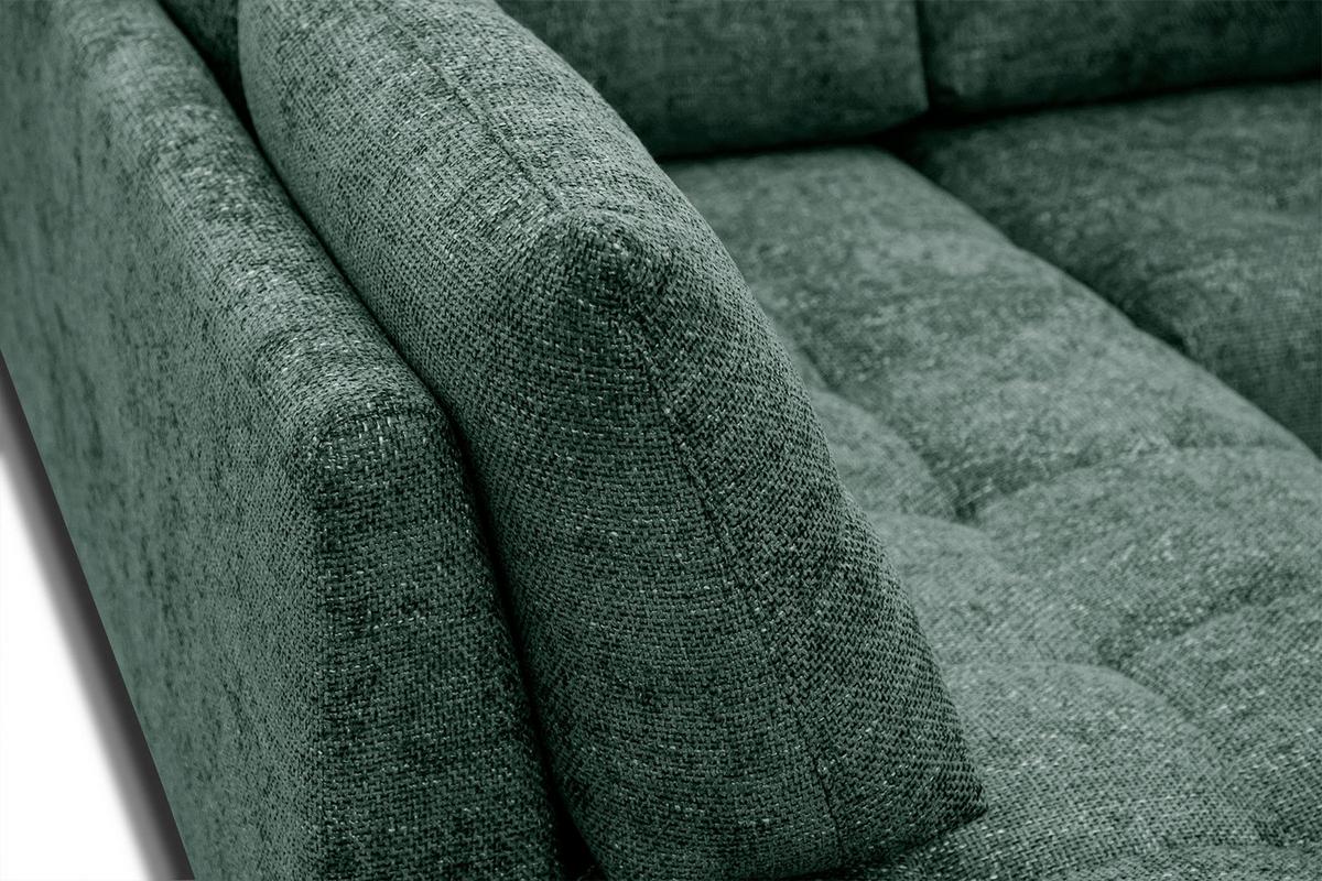 ECKSOFA SALVINI 5-Sitzer, smaragdgrün - Smaragdgrün/Schwarz, Holzwerkstoff/Textil (158/292cm) - Wozimo