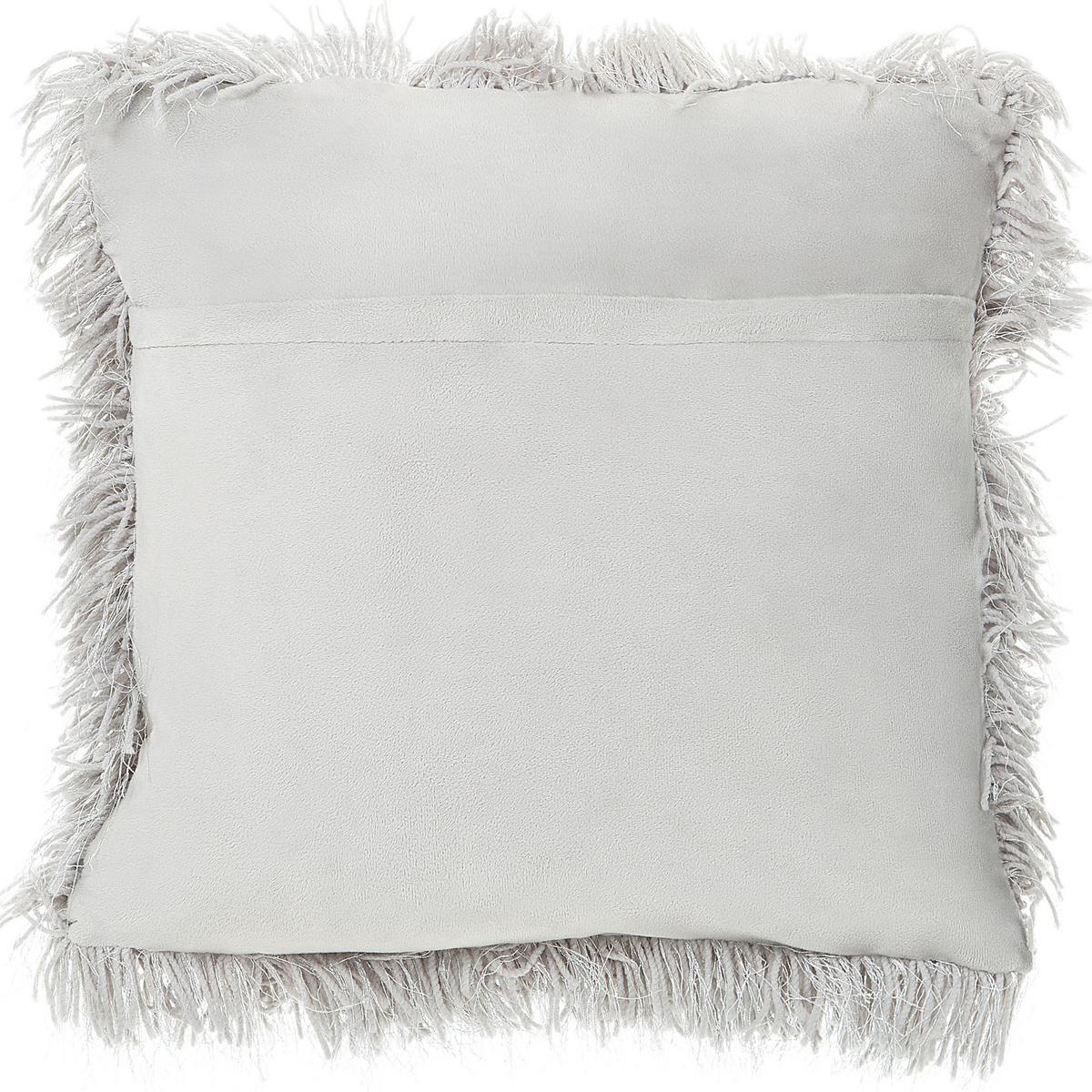 DEKOKISSEN 2er-Set Hellgrau 45/45 cm Cide - Hellgrau, Textil (45/45cm) - Beliani