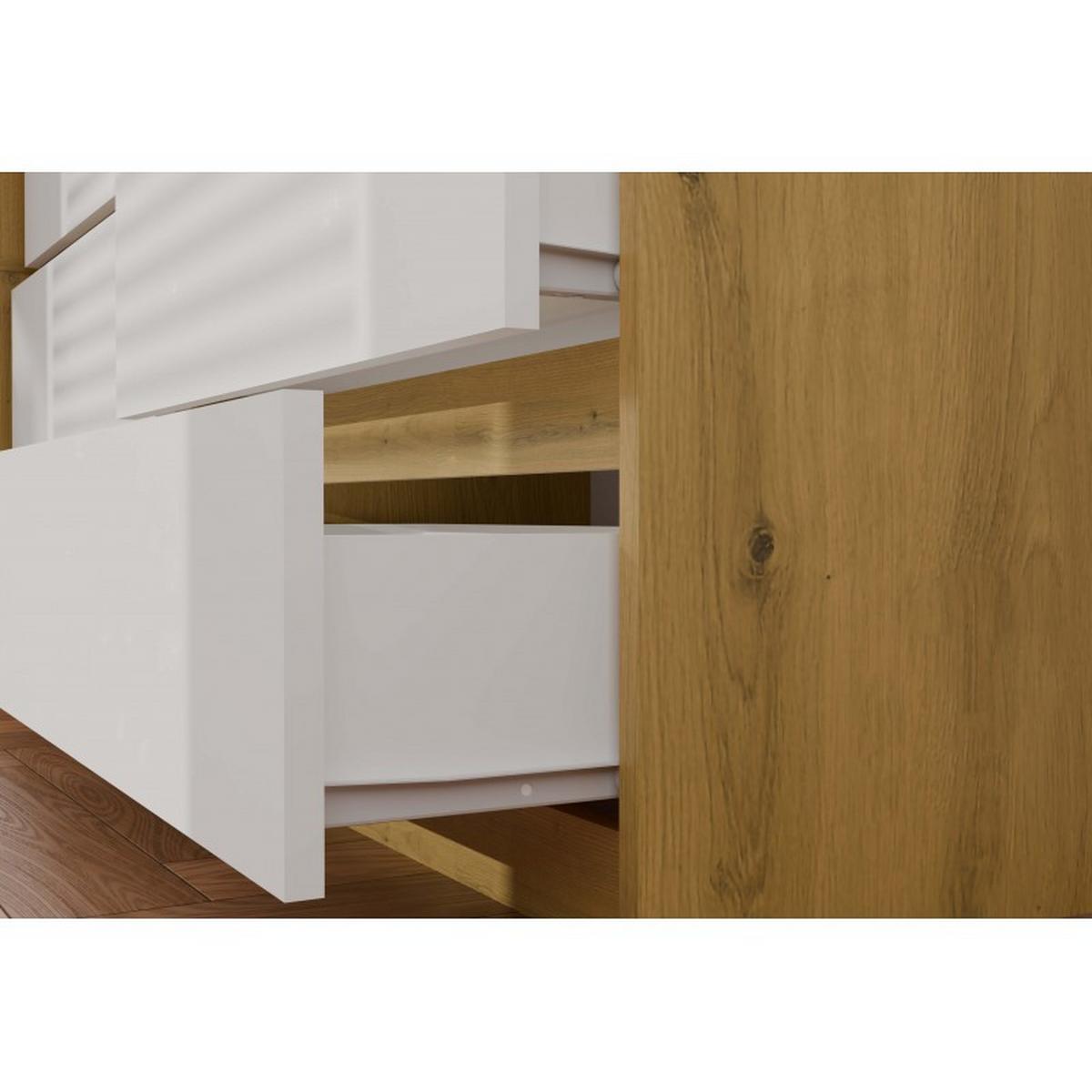 KOMMODE Artisan, Weiß 120/75/30 - Weiß, Holzwerkstoff (120/75/30cm) - RAUMHIRSCH FURNITURE