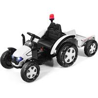 TRAKTOR 12V Weiß - Weiß, Kunststoff (154/73/71cm) - COSTWAY