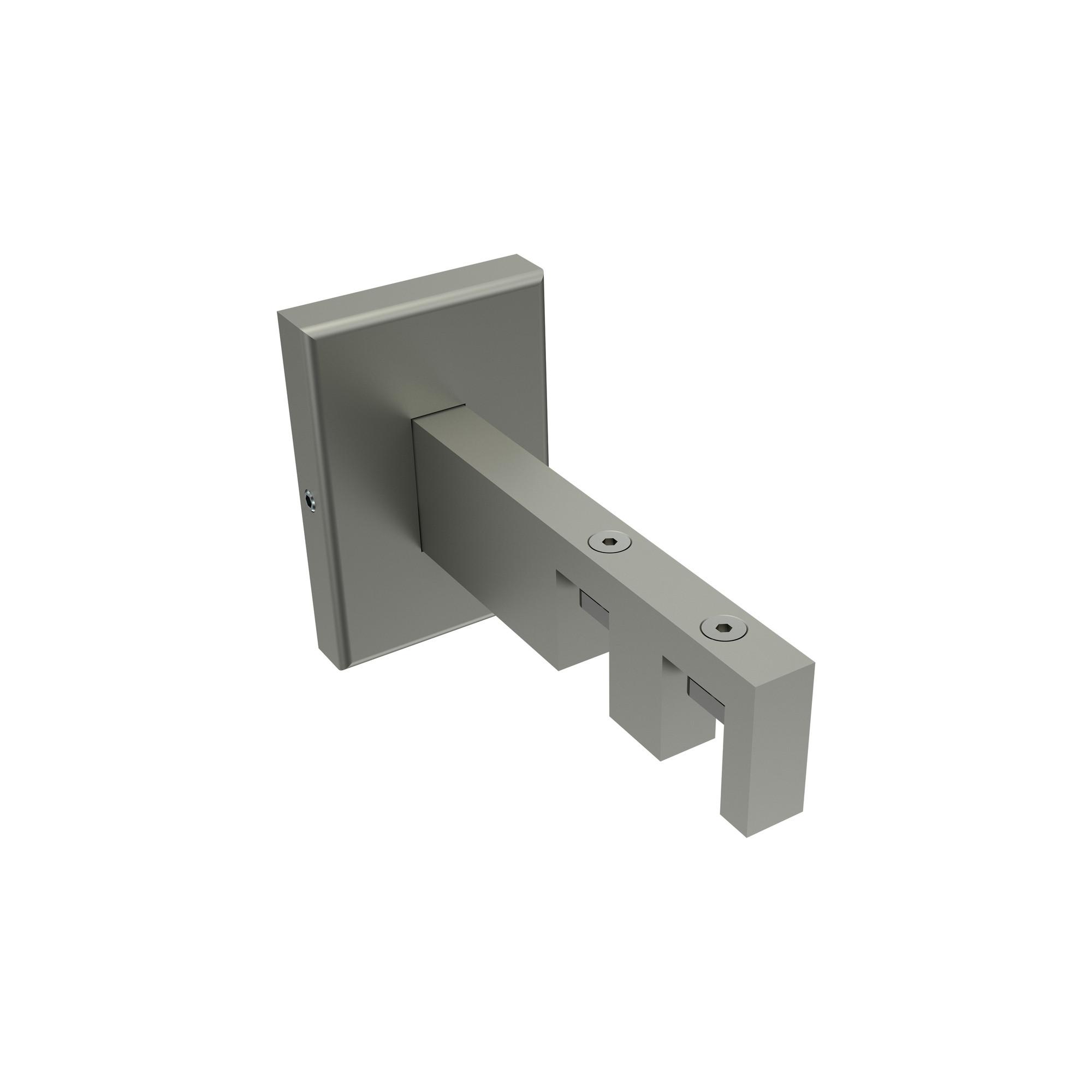 TRÄGER FÜR GARDINENSTANGEN INNENLAUF 14x35 mm, Smartline 2-läufig, Edelstahl-Optik - Edelstahlfarben, Metall (10/6.5/4.5cm) - INTERDECO