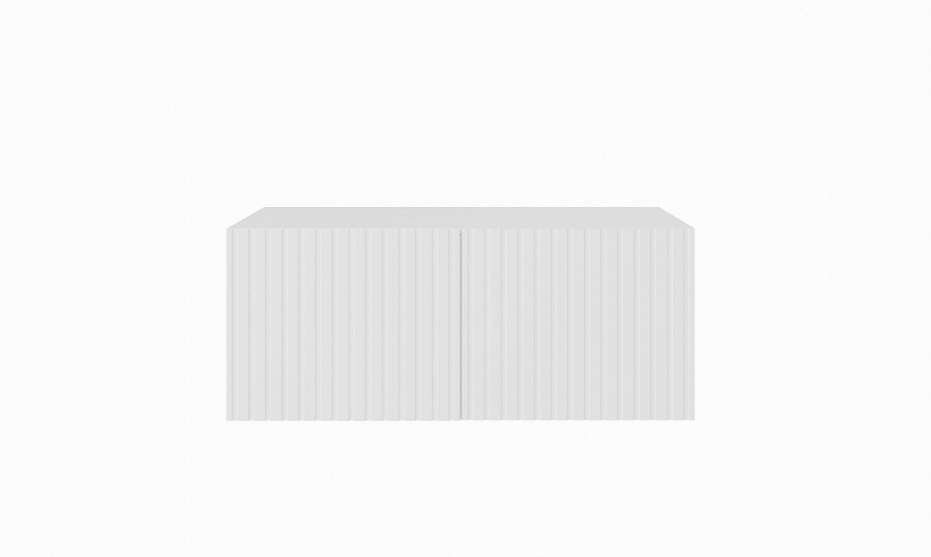 LOWBOARD LIVO 100/41/40 cm, Hängender TV-Schrank Weiß - Weiß, Holzwerkstoff (100/41/40cm) - MASSENO