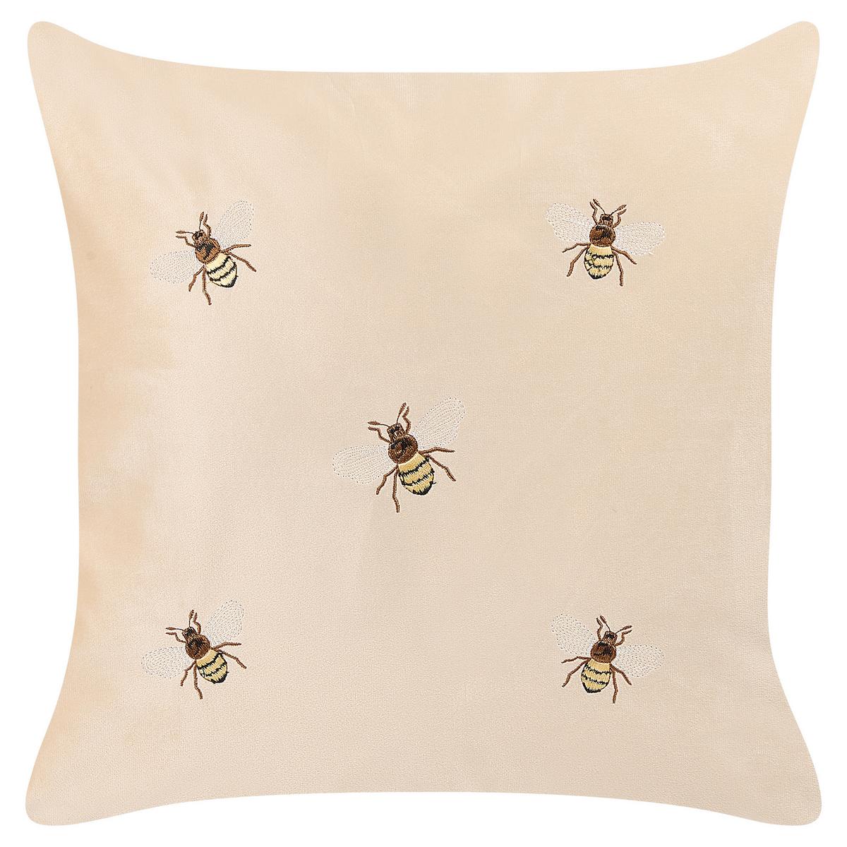 DEKOKISSEN 2er-Set Beige 45/45 cm Talinum - Beige, Textil (45/45cm) - Beliani