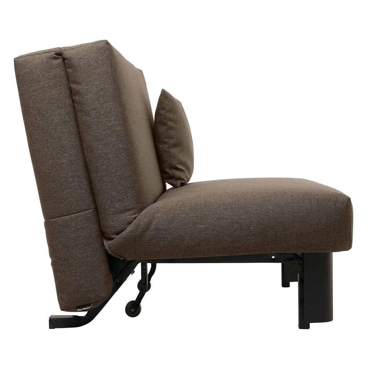 FALTSOFA Kalomira Bezug Flachgewebe Metall schwarz / sahara - Sahara, Kunststoff (145/84/100cm) - 58aufmkessel