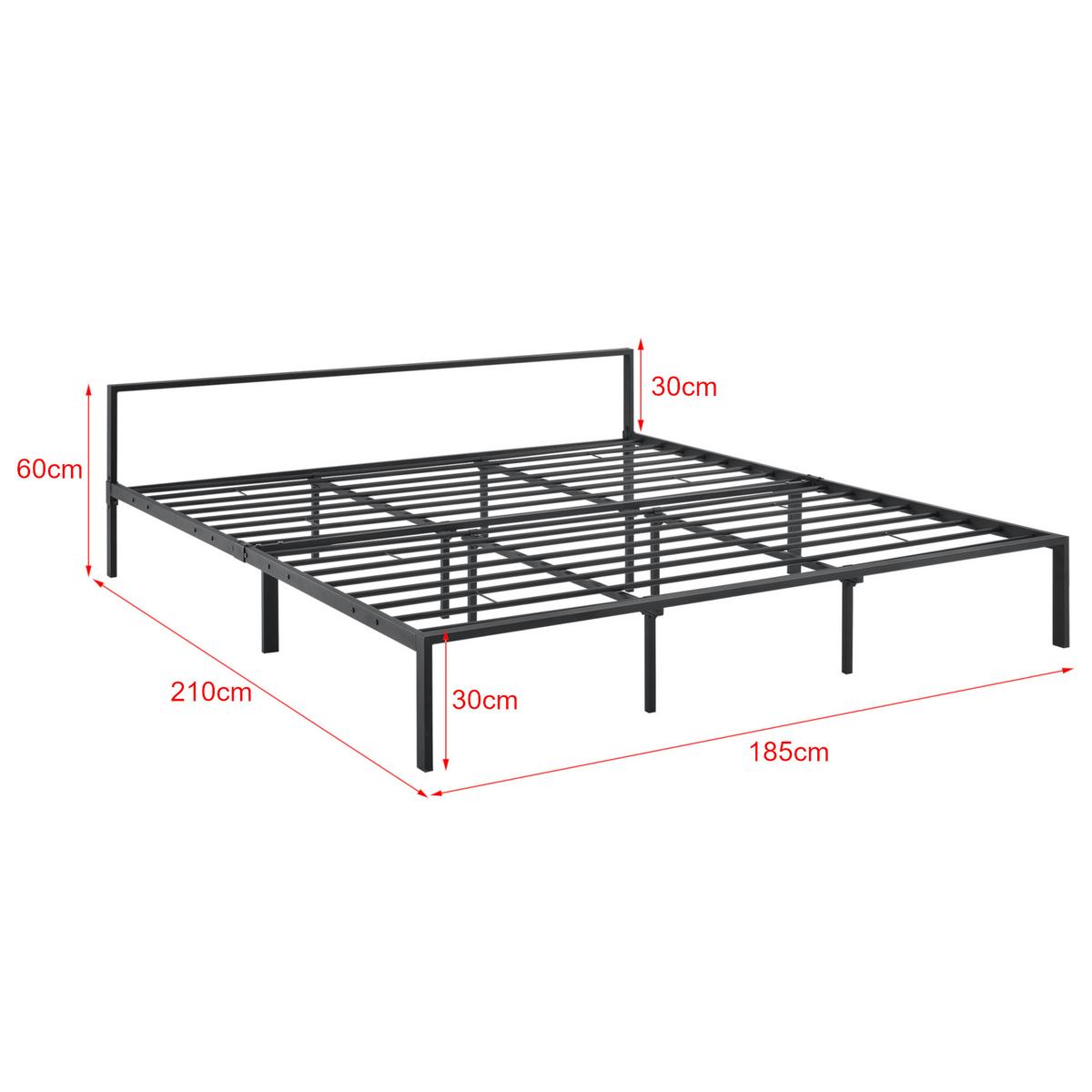 METALLBETT Imatra - Schwarz, Metall (180/200cm) - [en.casa]