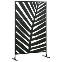 GARTENSICHTSCHUTZ, Stahl, Schwarz - Schwarz, Metall (45/198cm) - Outsunny