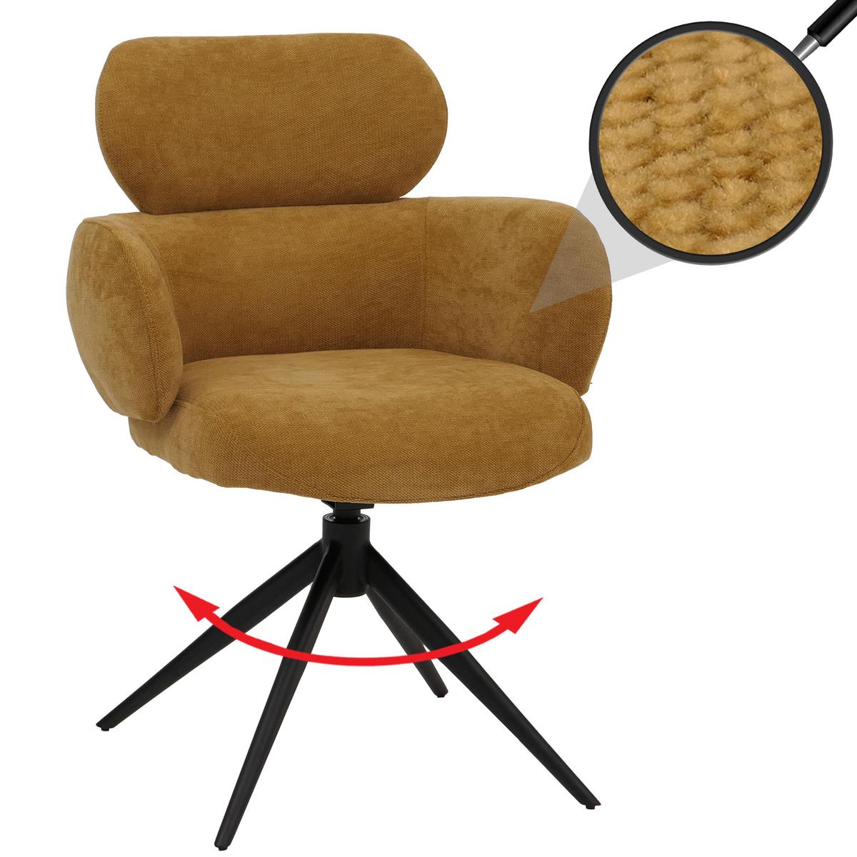 ESSZIMMERSTUHL Gelb - Currygelb/Gelb, Textil (61/86/69cm) - MCW