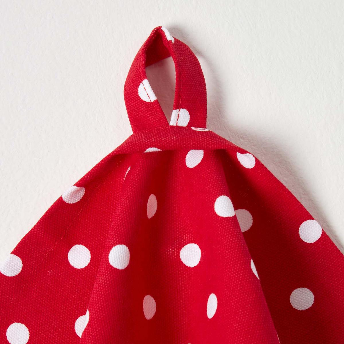 GESCHIRRTÜCHER Polka Dots, 3er-Set, 100% Baumwolle - Rot, Textil (50/70cm) - Homescapes
