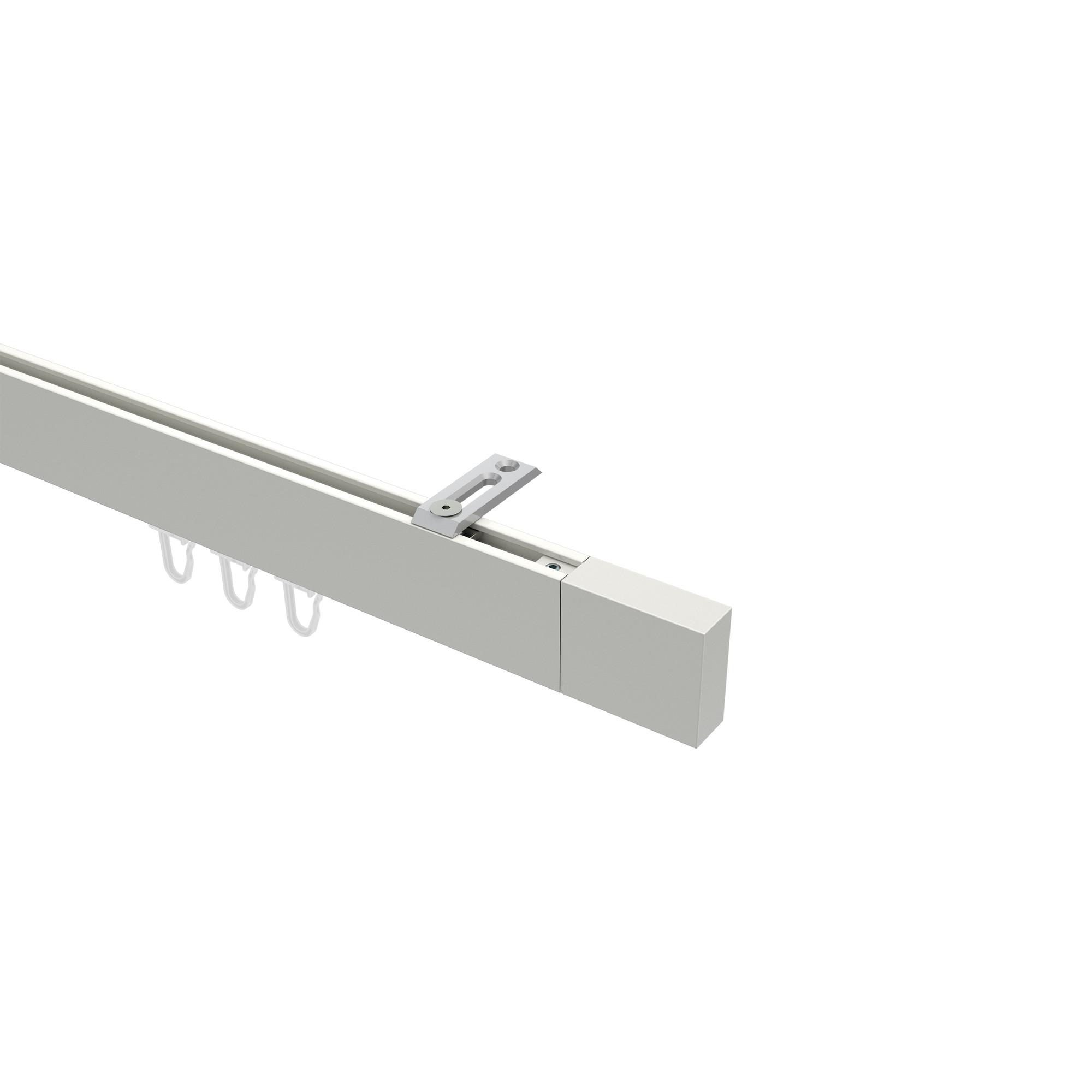 GARDINENSTANGE INNENLAUF Smartline Lox 420 cm (geteilt in 3 x 140 cm), 1-läufig, 14x35 mm Weiß - Weiß, Metall (420cm) - INTERDECO