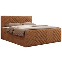 BOXBETT PARIS DUO 120/200 - Orange Struktur - H4 - Orange, Holz/Textil (120/200cm) - MKS