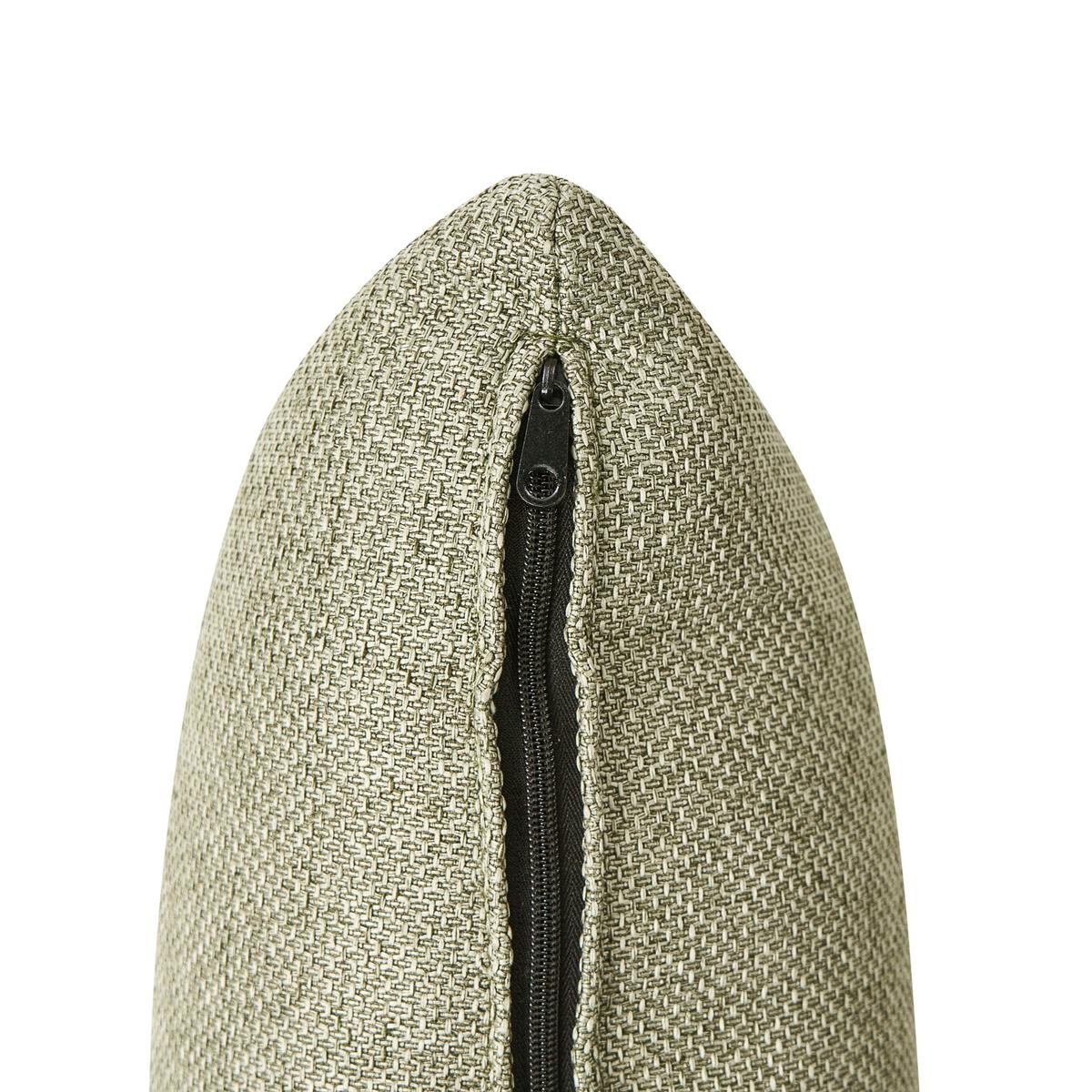 ECKMODUL Stoff Olivgrün symmetrisch Brande - Olivgrün, Textil (123/70/121cm) - Beliani