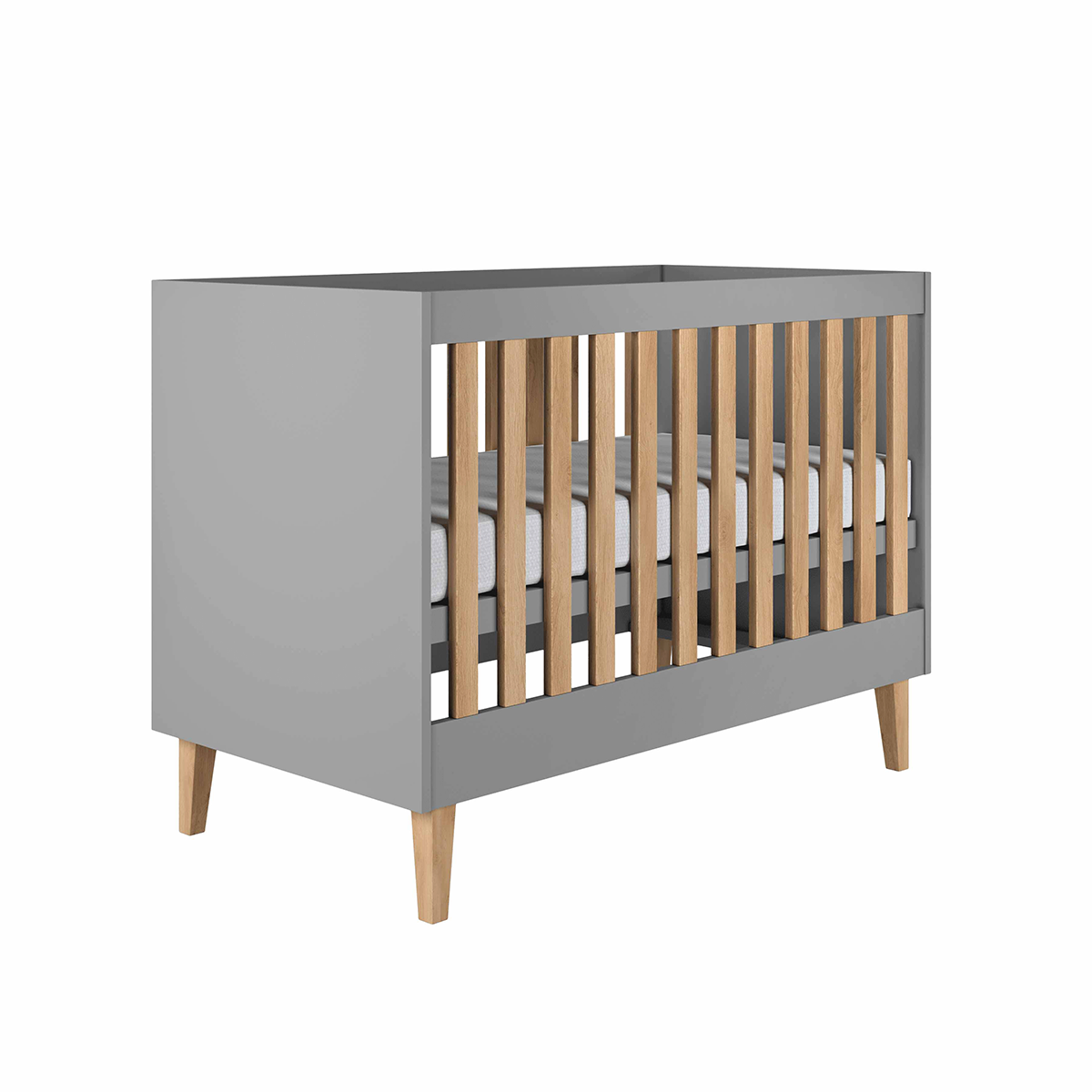 GITTERBETT 60/120 Kubi Grau - Grau, Holzwerkstoff (60/120cm) - Petits-meubles