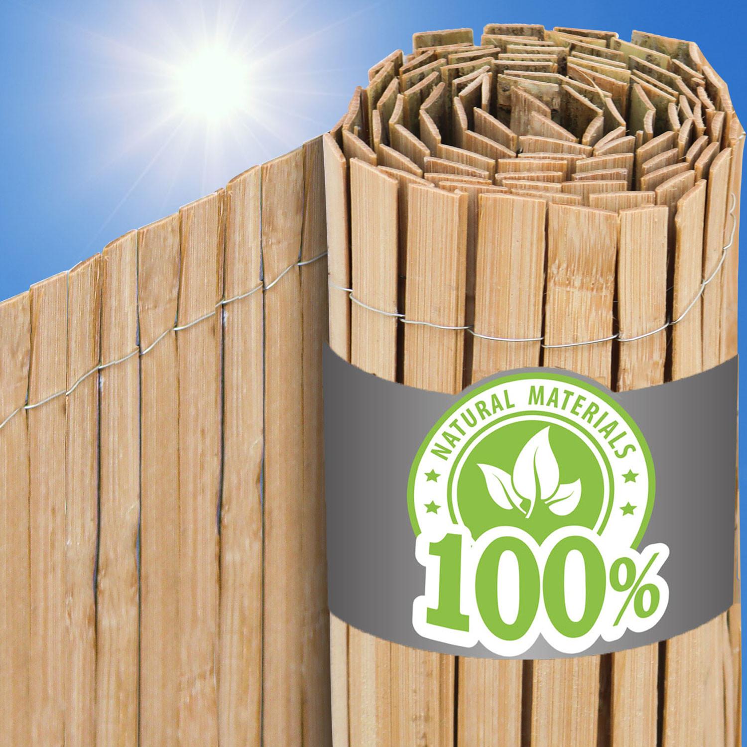 SICHTSCHUTZZAUN Balkon 110/300 cm Bambus - Braun, Holz (1/110cm) - urfence