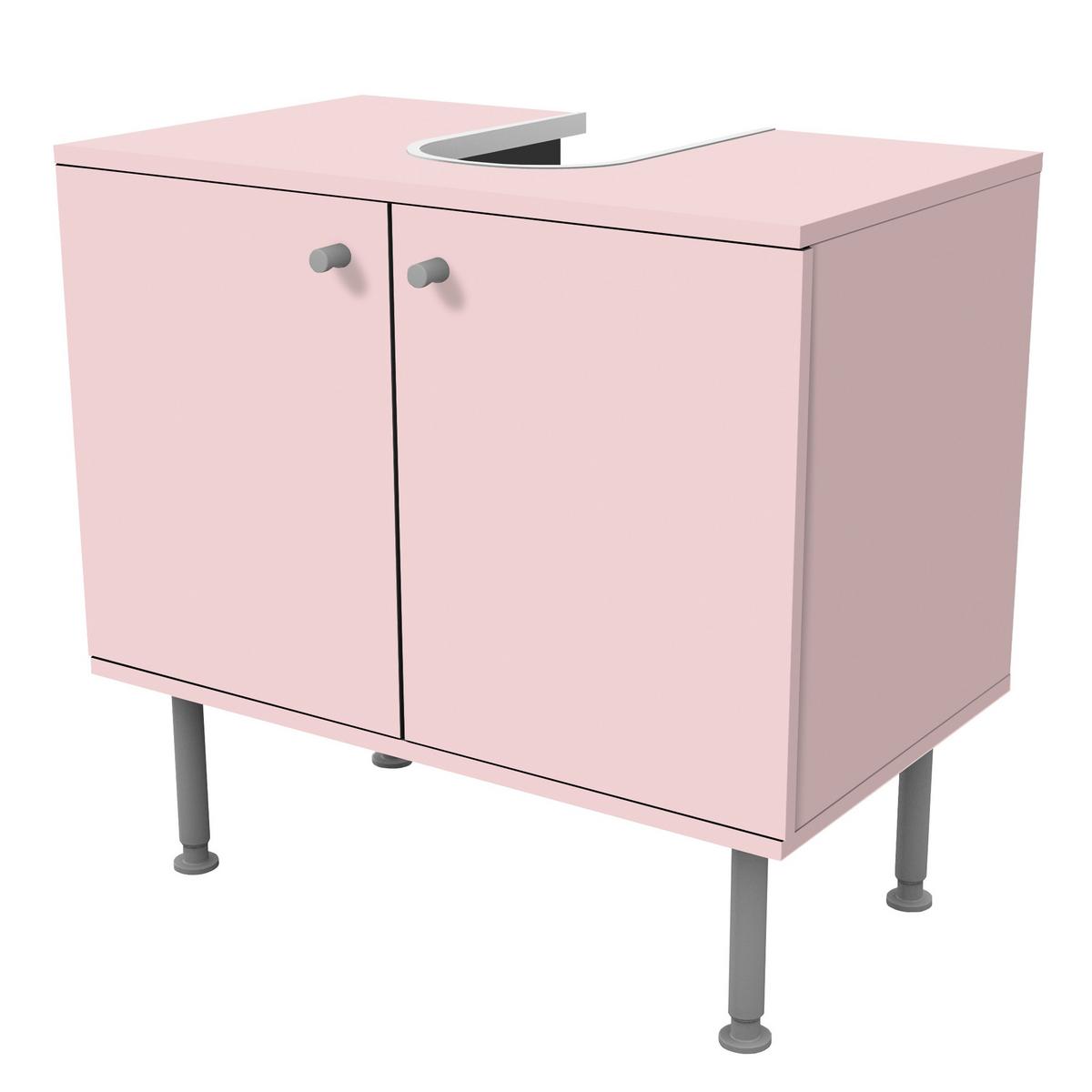 WASCHBECKENUNTERSCHRANK Colour Rose 60/55/35 cm - Rosa, Holzwerkstoff (60/55/35cm) - Bilderwelten