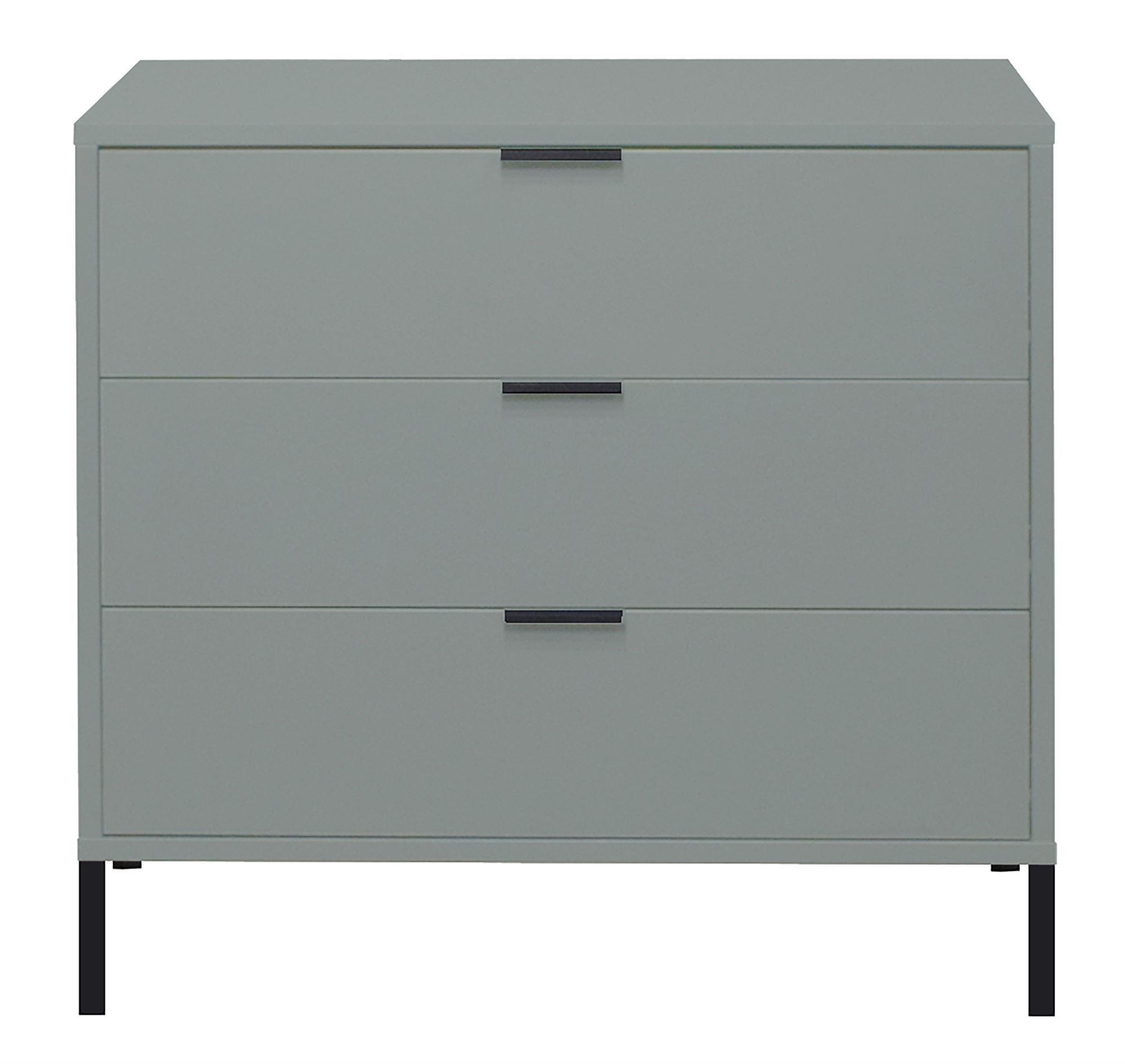 KOMMODE Erna 81x45x82 Pinie Green matt Lack - Grün, Holzwerkstoff (81/82/45cm) - 58aufmkessel