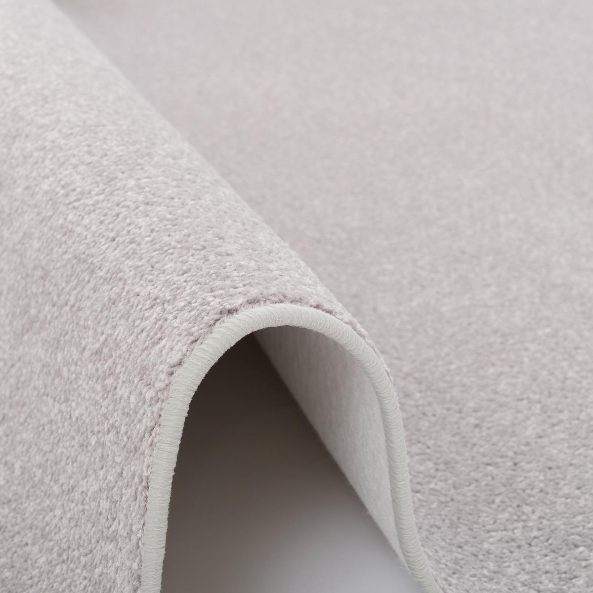 TREND VELOURS LÄUFER TEPPICH JOY - Hellgrau, Textil (100/100cm) - Snapstyle