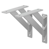 REGALHALTERUNGEN - Silberfarben, Metall (18/18/3cm) - ML-DESIGN