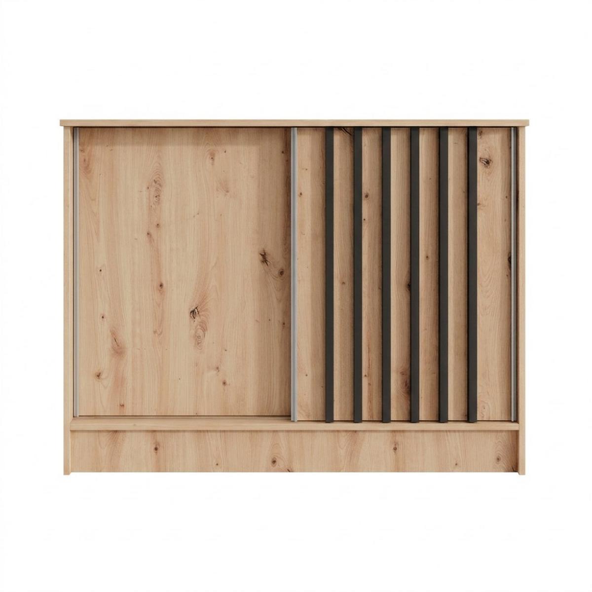 KOMMODE Horizon mit 2 Schiebetüren, eiche Artisan, 100 cm - Eiche Artisan, Holzwerkstoff (101/85/43.5cm) - Beautysofa