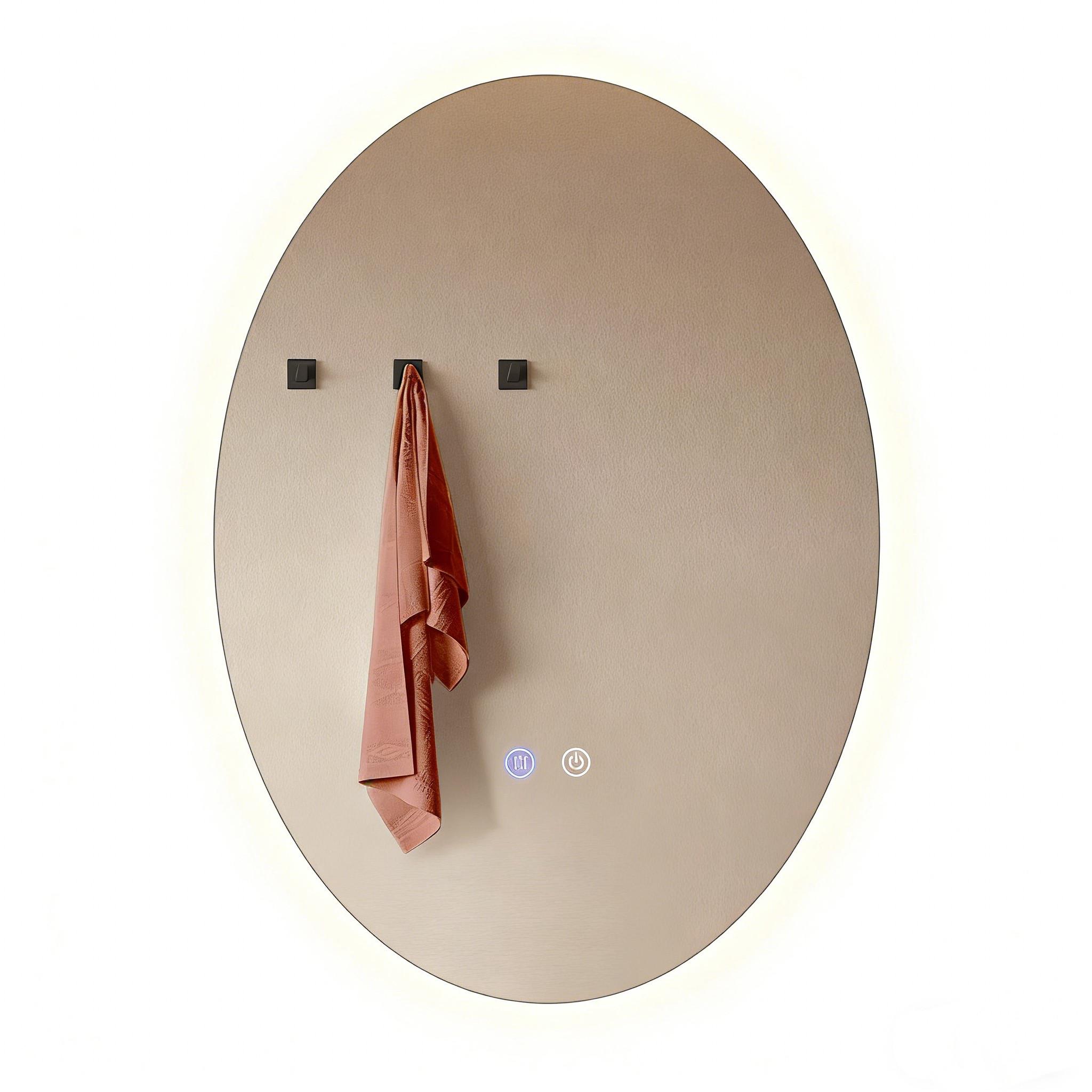 BADSPIEGEL mit Beleuchtung Karvel 3/60/80 cm - Weiß, Glas (60/80/3cm) - ZMH